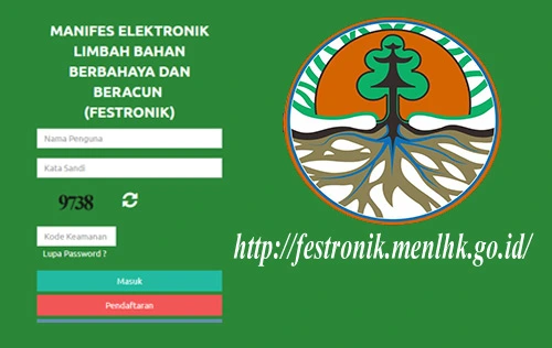 Tampilan halaman login FESTRONIK lama